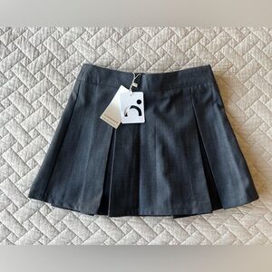 Commense grey mini pleated skirt